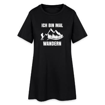 Wandern Wanderung Bergsteigen Wanderer Statement - Frauen T-Shirt-Kleid - Schwarz - Vorne