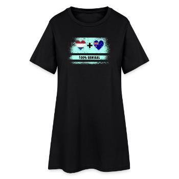 Australie et Pays-Bas Drapeau 100% Genius - Robe T-shirt Femme - noir - Devant