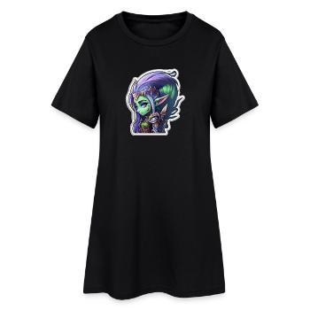 Elfe de la nuit - Robe T-shirt Femme - noir - Devant