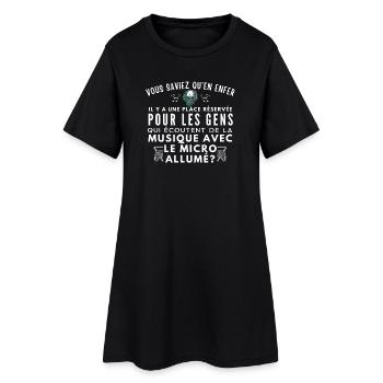Le Micro Allumé: Musique et Menace - Women’s T-Shirt Dress - black - Front