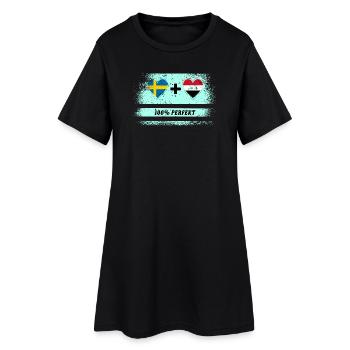 Irak et Suède 100% Parfait / Cadeau - Robe T-shirt Femme - noir - Devant