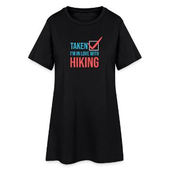 Montagnes Déclaration Randonneur Randonnée - Robe T-shirt Femme - noir - Devant