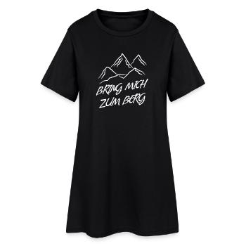 Berge Wanderer Statement Wandern Naturerlebnis - Frauen T-Shirt-Kleid - Schwarz - Vorne