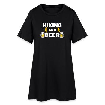 Bergwandern Wanderer Wandern Statement Bergsteigen - Frauen T-Shirt-Kleid - Schwarz - Vorne
