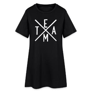 Équipe - Robe T-shirt Femme - noir - Devant