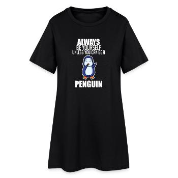Pinguin Pinguine Sprüche - Frauen T-Shirt-Kleid - Schwarz - Vorne
