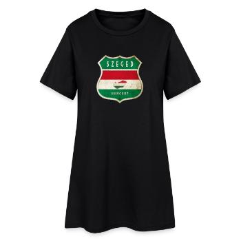 Design du drapeau de la Hongrie de Szeged - Robe T-shirt Femme - noir - Devant