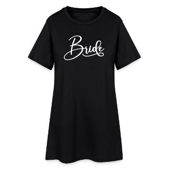 Fiançailles de mariage assorties à la mariée Mariage - Robe T-shirt Femme - noir - Devant