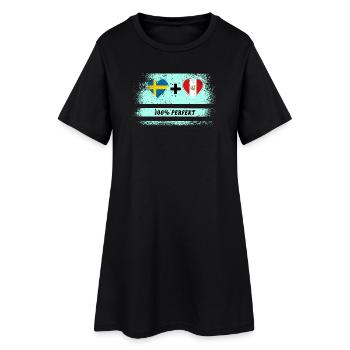 Peru & Sweden 100% Perfect / Gift - Women’s T-Shirt Dress - black - Front