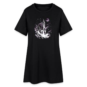 Rocket at take-off - Women’s T-Shirt Dress - black - Front