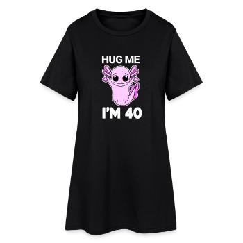 40 ans - 40 ans - câlin - Robe T-shirt Femme - noir - Devant