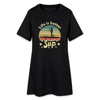 Stand Up Paddle Stand Up Paddle - Robe T-shirt Femme - noir - Devant