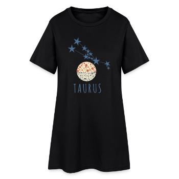 Das Sternbild Stier - Frauen T-Shirt-Kleid - Schwarz - Vorne