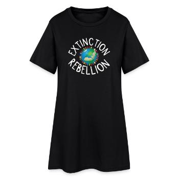 Extinction Rebellion Collier Humain Blanc - Robe T-shirt Femme - noir - Devant