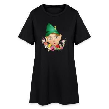 The Seppel or Seppl as doll portrait - Women’s T-Shirt Dress - black - Front