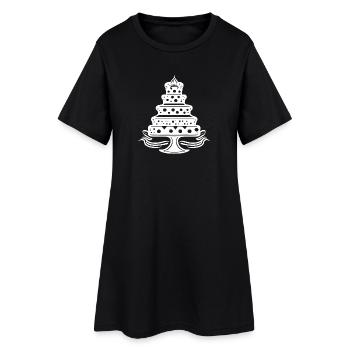 Cake, cake - Women’s T-Shirt Dress - black - Front