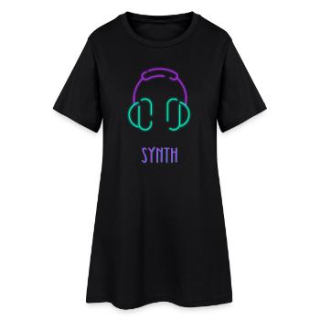 Casques synthés Esthétique de la musique électronique - Robe T-shirt Femme - noir - Devant