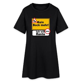Kein Bock Mehr Renten Jetzt - Frauen T-Shirt-Kleid - Schwarz - Vorne