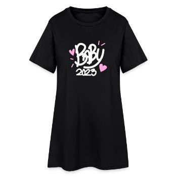 Baby 2023 - Geburt Schwanger 2023 Schwangerschaft - Frauen T-Shirt-Kleid - Schwarz - Vorne