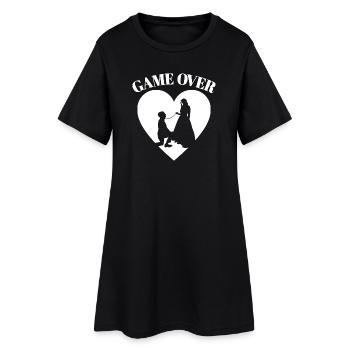 Game Over Funny Bachelor Party Mariage - Robe T-shirt Femme - noir - Devant