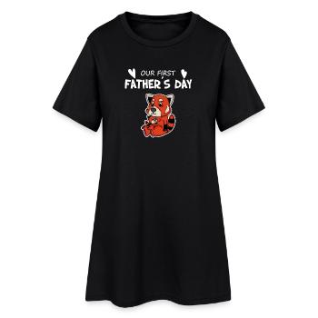 Father's Day - First Father's Day Gift - Women’s T-Shirt Dress - black - Front