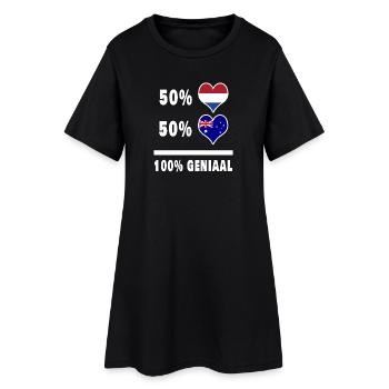 Australie et Pays-Bas 100% Genial Flag - Robe T-shirt Femme - noir - Devant