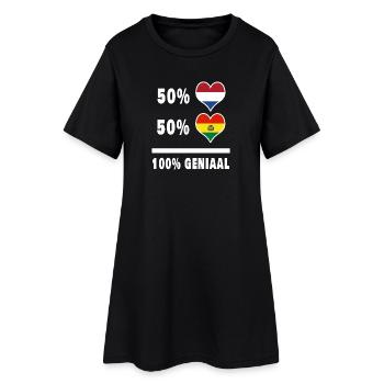 Bolivie et Pays-Bas 100% Genius Flag - Robe T-shirt Femme - noir - Devant
