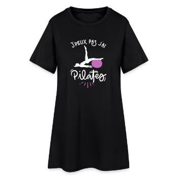 Je peux pas j ai pilates 2 - Robe T-shirt Femme - noir - Devant