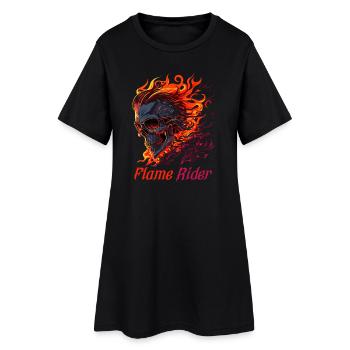 Flame Rider Skull - Women’s T-Shirt Dress - black - Front