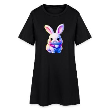mignon lapin de Pâques - lapin mignon - Robe T-shirt Femme - noir - Devant