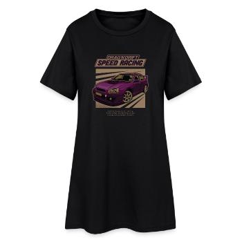Purple Drift Speed Racing - Women’s T-Shirt Dress - black - Front