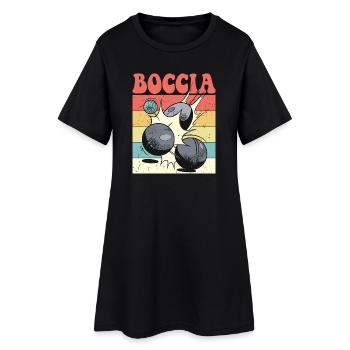 Bocciaspieler Bekleidung mit Boccia Kugeln Boccia - Frauen T-Shirt-Kleid - Schwarz - Vorne