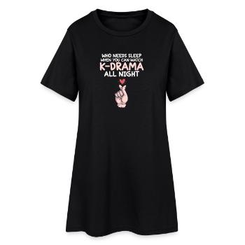 Conception de la série K-pop K-drama - Robe T-shirt Femme - noir - Devant