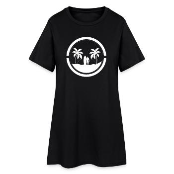 Surfen, Surffan, ich bin ein Surfer - Frauen T-Shirt-Kleid - Schwarz - Vorne