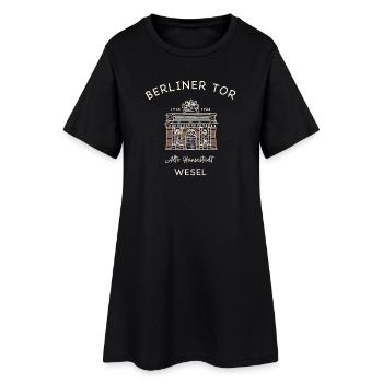 Wesel, Berliner Tor - Frauen T-Shirt-Kleid - Schwarz - Vorne