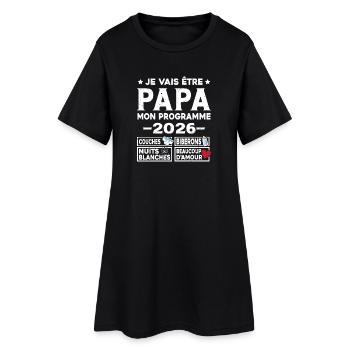 Je vais être papa mon programme en 2026 - Robe T-shirt Femme - noir - Devant