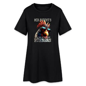 Hühner Mir Reichts Ich Geh Zu Meinen Hühnern Hahn - Frauen T-Shirt-Kleid - Schwarz - Vorne