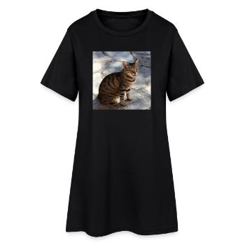 Chat chaton affiche chat carré affiche - Robe T-shirt Femme - noir - Devant
