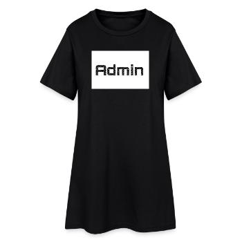 ADMIN Blackwords/WhiteBackround - Frauen T-Shirt-Kleid - Schwarz - Vorne