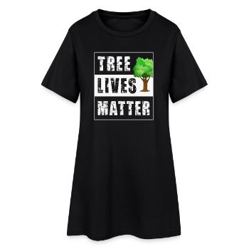 Arbres - Robe T-shirt Femme - noir - Devant