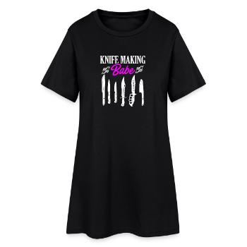 Knife Making Babe Knives Design - Women’s T-Shirt Dress - black - Front