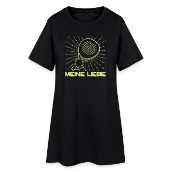 Racket Statement Player Tournament Padel Sport - Women’s T-Shirt Dress - black - Front