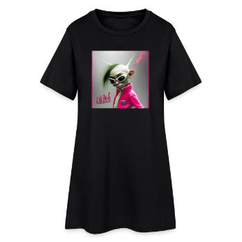 Punk Alien Neon Jacket - Punky alien 01 - Robe T-shirt Femme - noir - Devant