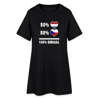 République tchèque et Pays-Bas 100% Genius Vl - Robe T-shirt Femme - noir - Devant