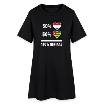 Drapeau 100% Genius du Togo et des Pays-Bas - Robe T-shirt Femme - noir - Devant