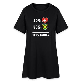 Jamaïque et Suisse 100% Awesome Flag - Robe T-shirt Femme - noir - Devant