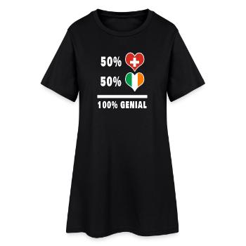 Irlande et Suisse 100% Awesome Flag - Robe T-shirt Femme - noir - Devant