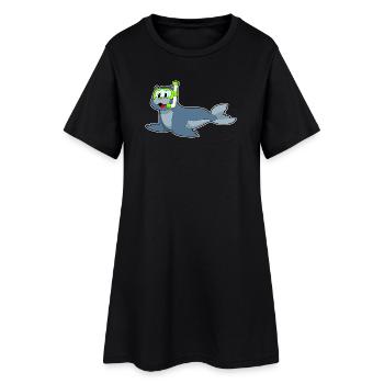 Seal Diver Snorkel Diving - Women’s T-Shirt Dress - black - Front