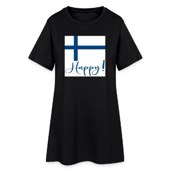 DRAPEAU FINLANDAIS - SIGNE HEUREUX - Robe T-shirt Femme - noir - Devant