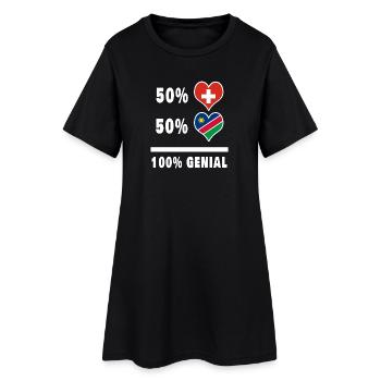 Namibie et Suisse 100% Drapeau Génial - Robe T-shirt Femme - noir - Devant